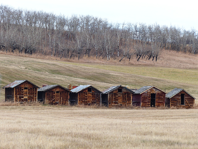 Six old granaries