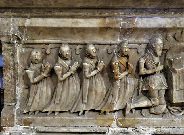 newstead abbey, notts ; c16 alabaster tomb of sir john byron +1567