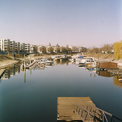 Winterhafen in Mainz