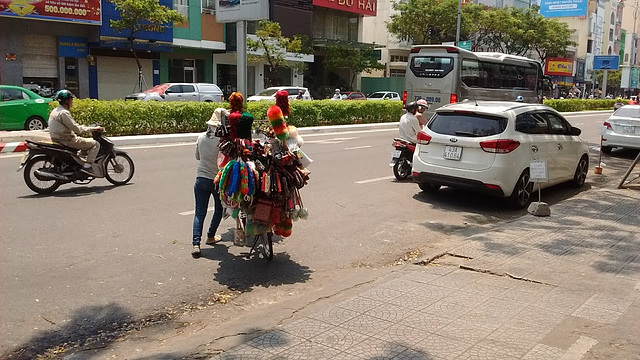 Un vélo chargé / Loaded bike