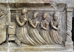 newstead abbey, notts ; c16 alabaster tomb of sir john byron +1567