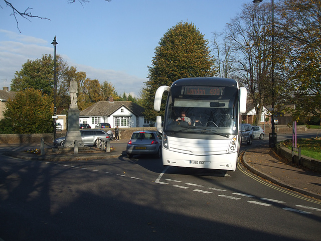 DSCF0196 Whippet Coaches (National Express contractor) NX99 (FJ60 EGE) in Mildenhall - 3 Nov 2017