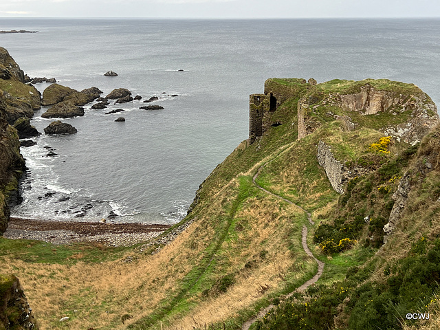 View of the ruins of Findlater Castle