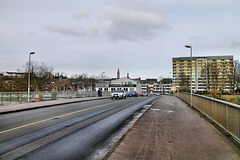 Kurt-Schumacher-Brücke über der Ruhr (Essen-Überruhr) / 10.02.2024