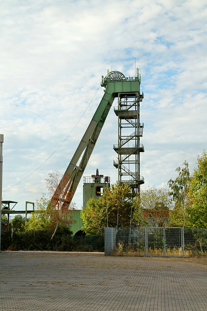 Blick auf das Gerüst der ehem. Zeche Hansa 1/2/3 (Dortmund-Huckarde) / 9.09.2018