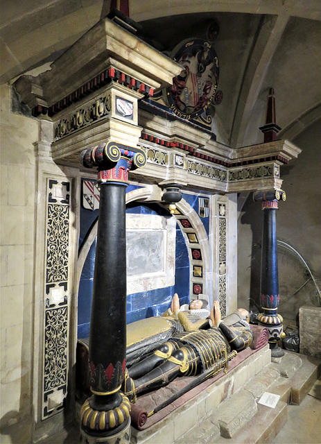 newstead abbey, notts; c17 tomb of sir john byron +1604