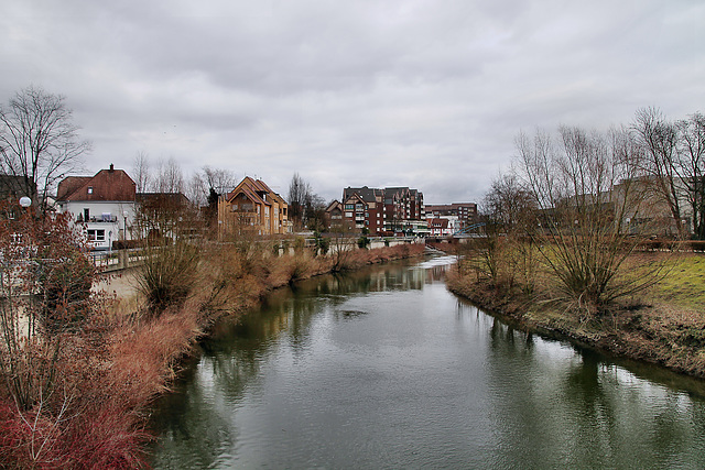 Lippe von der Salford-Brücke aus (Lünen) / 4.03.2023