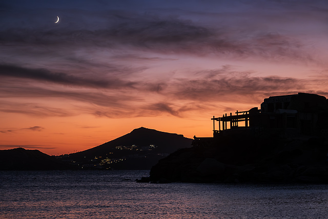 Naxos. Sundowner at St. Georgios Beach