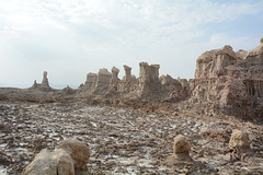 Ethiopia, Danakil Depression, Towers of the Salt Valley