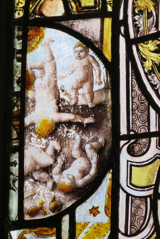 canterbury museum glass   (9)young children glass, c17 flemish