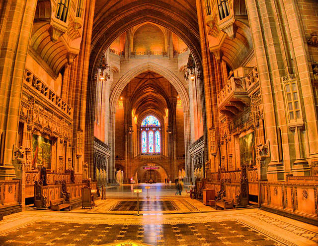 Hdr of Liverpool Cathedral interior