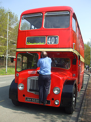 DSCF1375 Former Eastern Counties Omnibus Company FLF453 (JAH 553D) at the Wellingborough Museum Bus Rally -  21 Apr 2018