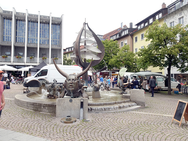 Markt beim Buchhornbrunnen in Friedrichshafen