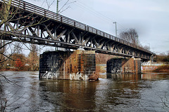 Ruhrbrücke Steele der Prinz-Wilhelm-Eisenbahn (Essen-Überruhr) / 10.02.2024