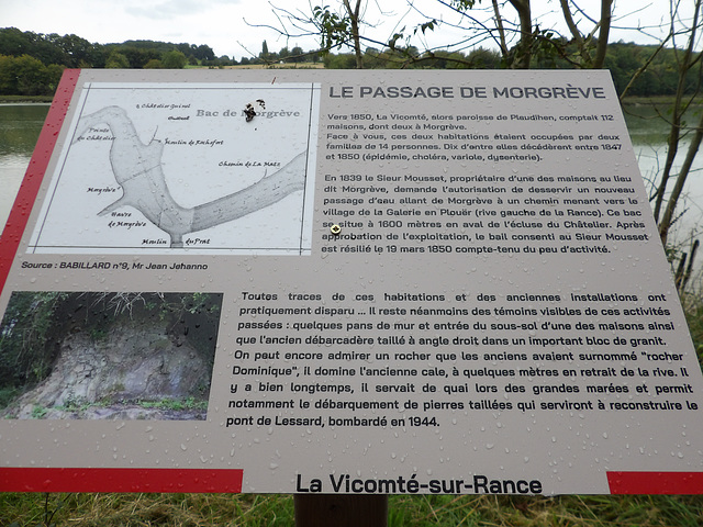 Le passage de Morgrève , au bord de Rance au XIX ième siècle.