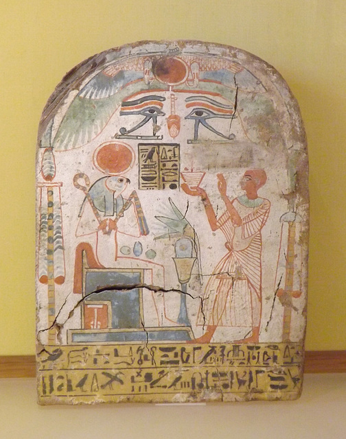 Stele of Renpetmaa Adoring the Sun God in the Louvre, June 2013