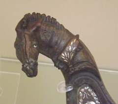 Detail of Bronze Attachments Decorating a Fulcrum in the British Museum, April 2013