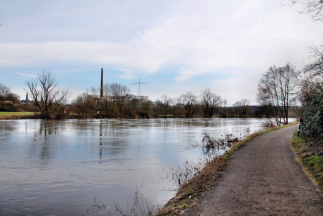 Weg am RUhrufer (Essen-Überruhr) / 10.02.2024