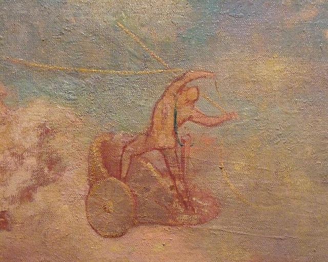 Detail of the Chariot of Apollo by Redon in the Metropolitan Museum of Art, January 2010