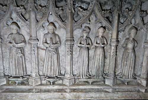 norbury church, derbs (28)weepers on tomb of nicholas fitzherbert +1473