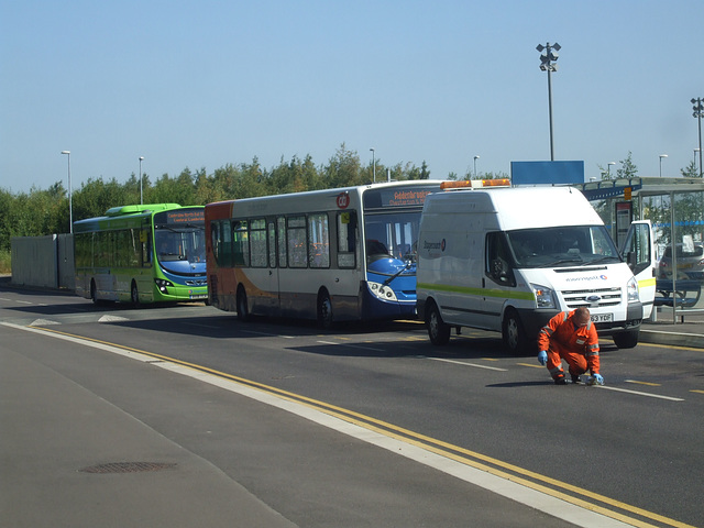 DSCF2933 Stagecoach East (Cambus) vehicles at Cambridge North Station - 29 Jun 2018