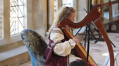Pause musicale avec Lydwen à la harpe , abbaye de Léhon 22