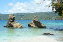 Dominican Republic, The Reefs on the Beach of Cayo Levantado on Bacardi Island