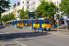 Leipzig 2015 – Tatra-Großzug on line 11E to Connewitz Klemmstraße