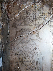 norbury church, derbs (24)henry prince +1500, priest, incised slab