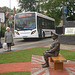 Coach Services of Thetford SF07 KCE and Captain Mainwaring in Thetford - 19 Jun 2010 (DSCN4198)