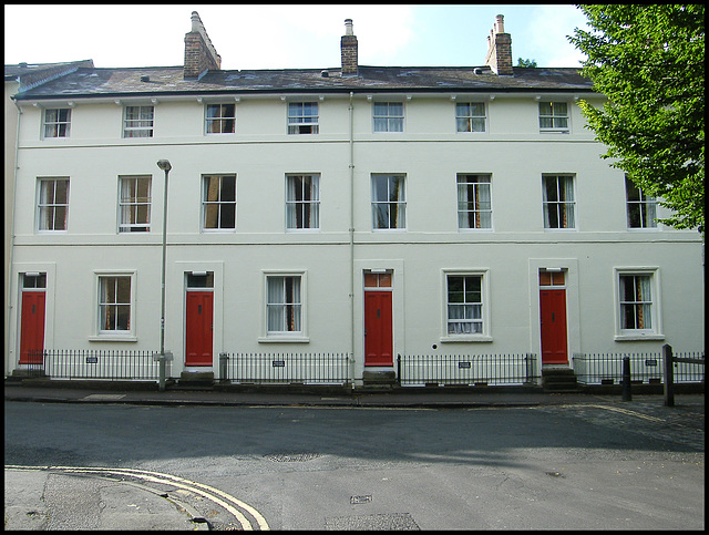 red doors in Museum Road