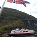 Hurtigruten in Geiranger Fjord