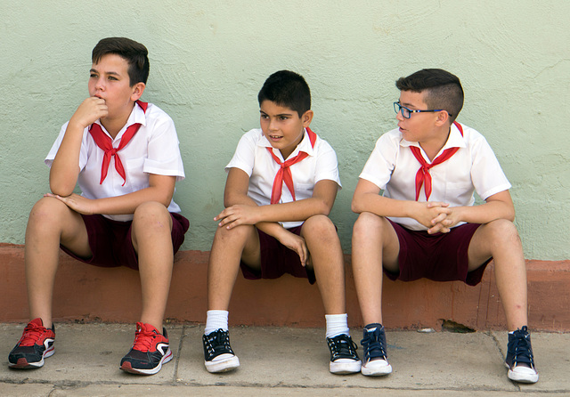 Boys at rehearsal, Remedios, Cuba