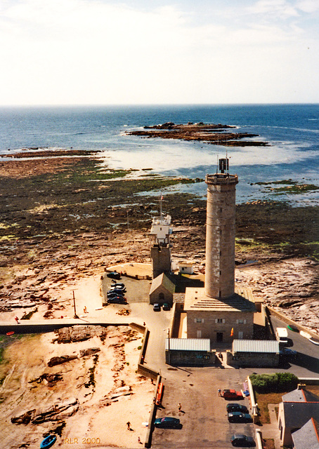 Penmarch, Blick vom Phare d'Eckmühl auf den Phare de Penmarch