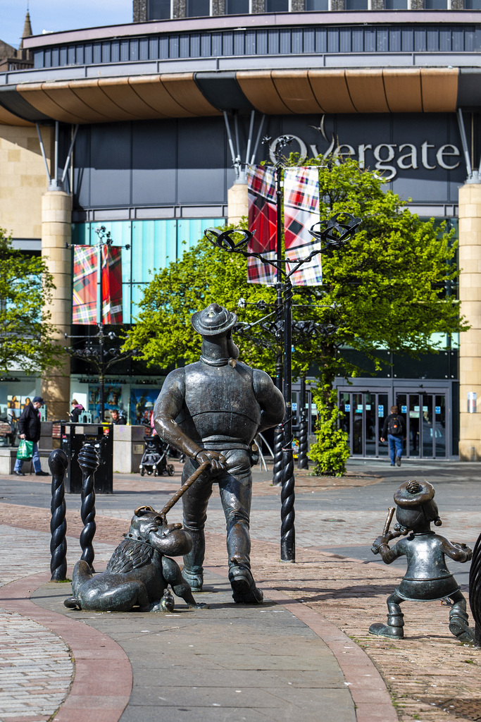 Desperate Dan, Dawg and Minnie the Minx at the Overgate Centre