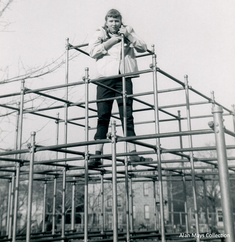 Girl on Jungle Gym, 1956 (Cropped)