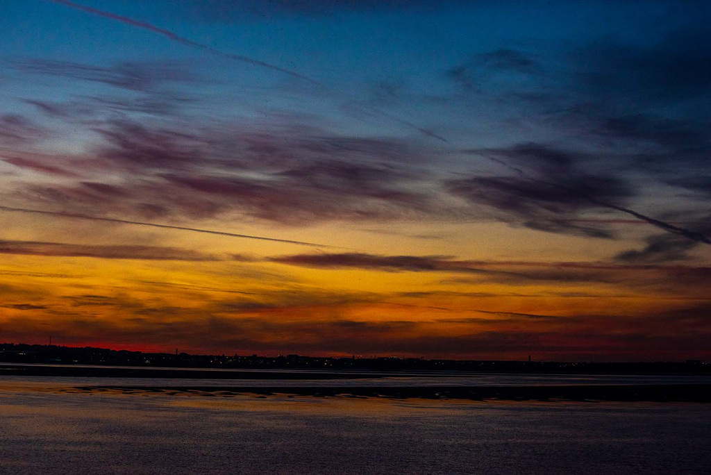 Pre dawn on the River Mersey.
