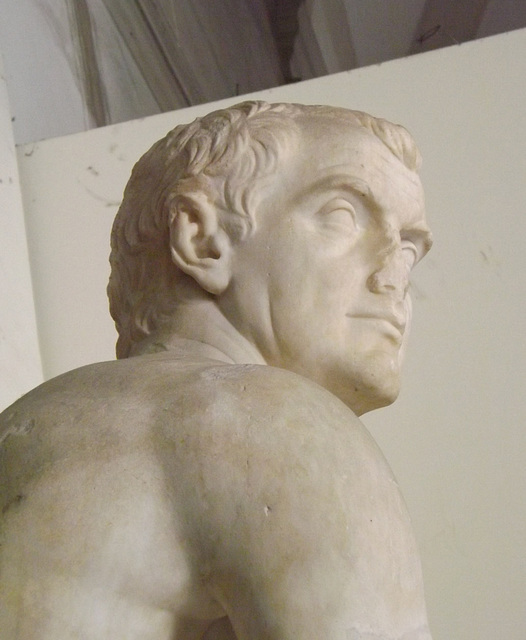 Detail of the So-Called Hero of Cassino in the Naples Archaeological Museum, July 2012