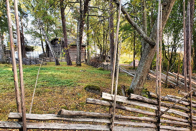 Historical Boathouses at Seurasaari (Finland)