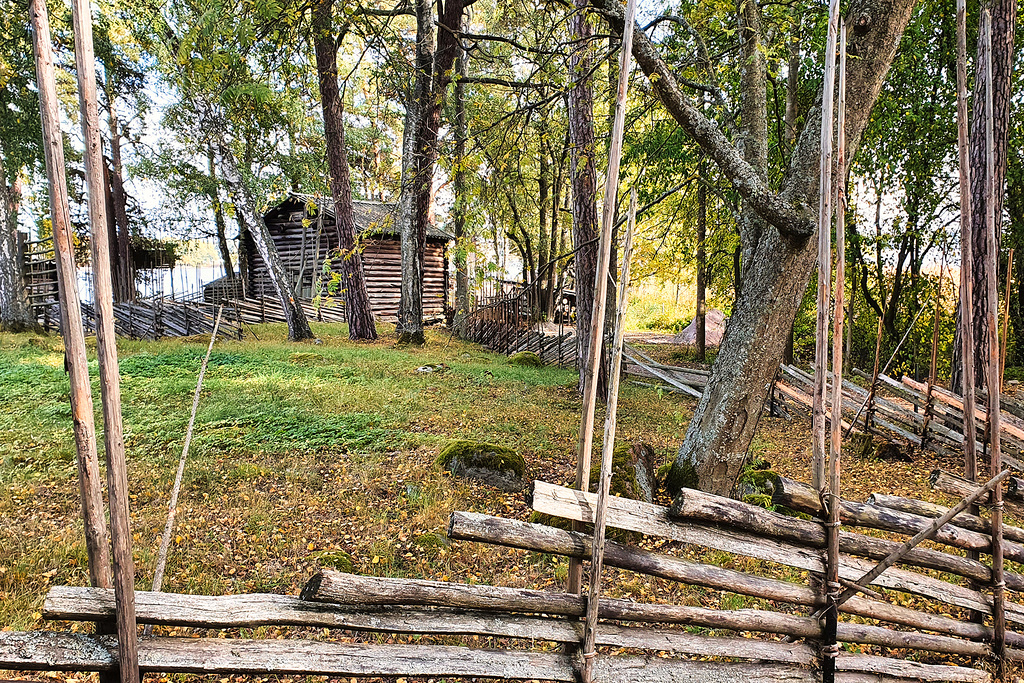 Historical Boathouses at Seurasaari (Finland)