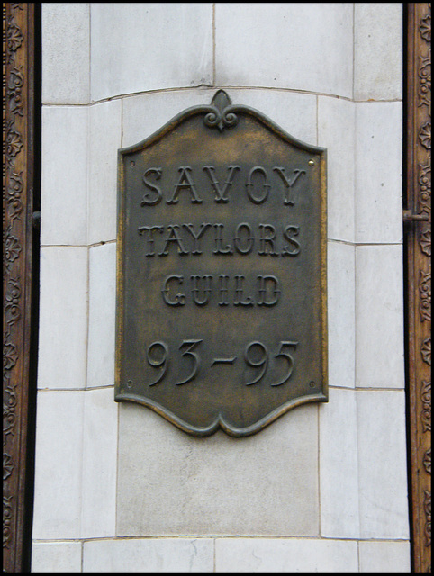 Savoy Taylors Guild sign