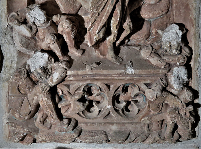 south pool church, devon , c16 easter sepulchre 1536 sleeping soldiers