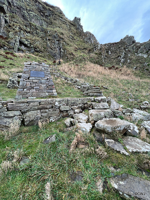 The steps Tony Hetherington built single handed up the cliff for the coastal trail.