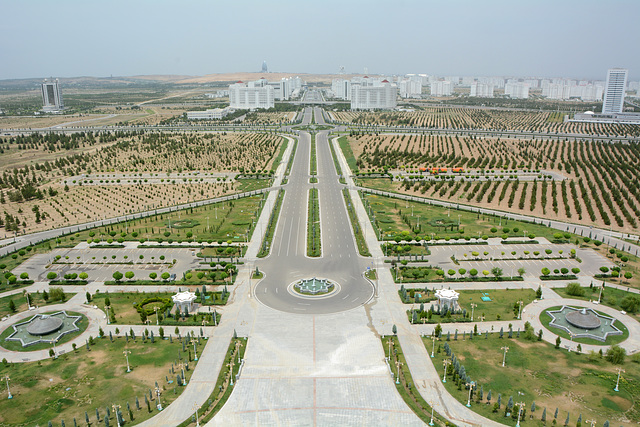 Ashgabat, View to the North from Neutrality Monument