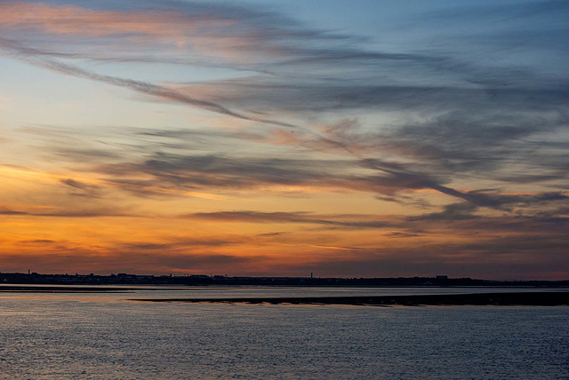 Dawn on the River Mersey.