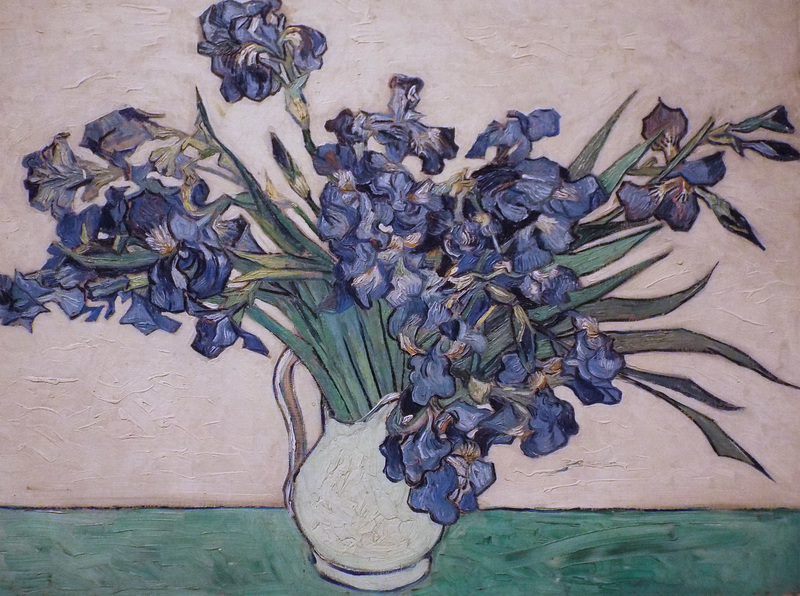 Detail of Irises by Van Gogh in the Metropolitan Museum of Art, July 2018