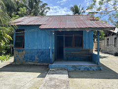 The blue bench in front of the blue house:)