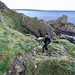 The Banffshire coastline between Cullen and Findlater Castle  the "path" is frequently just scrambling up the rock face!