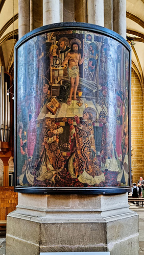 Erfurter Dom - Tafelbild an Langhauspfeiler