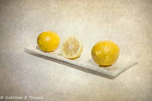 Lemon Still Life Oil Painting 062216-001